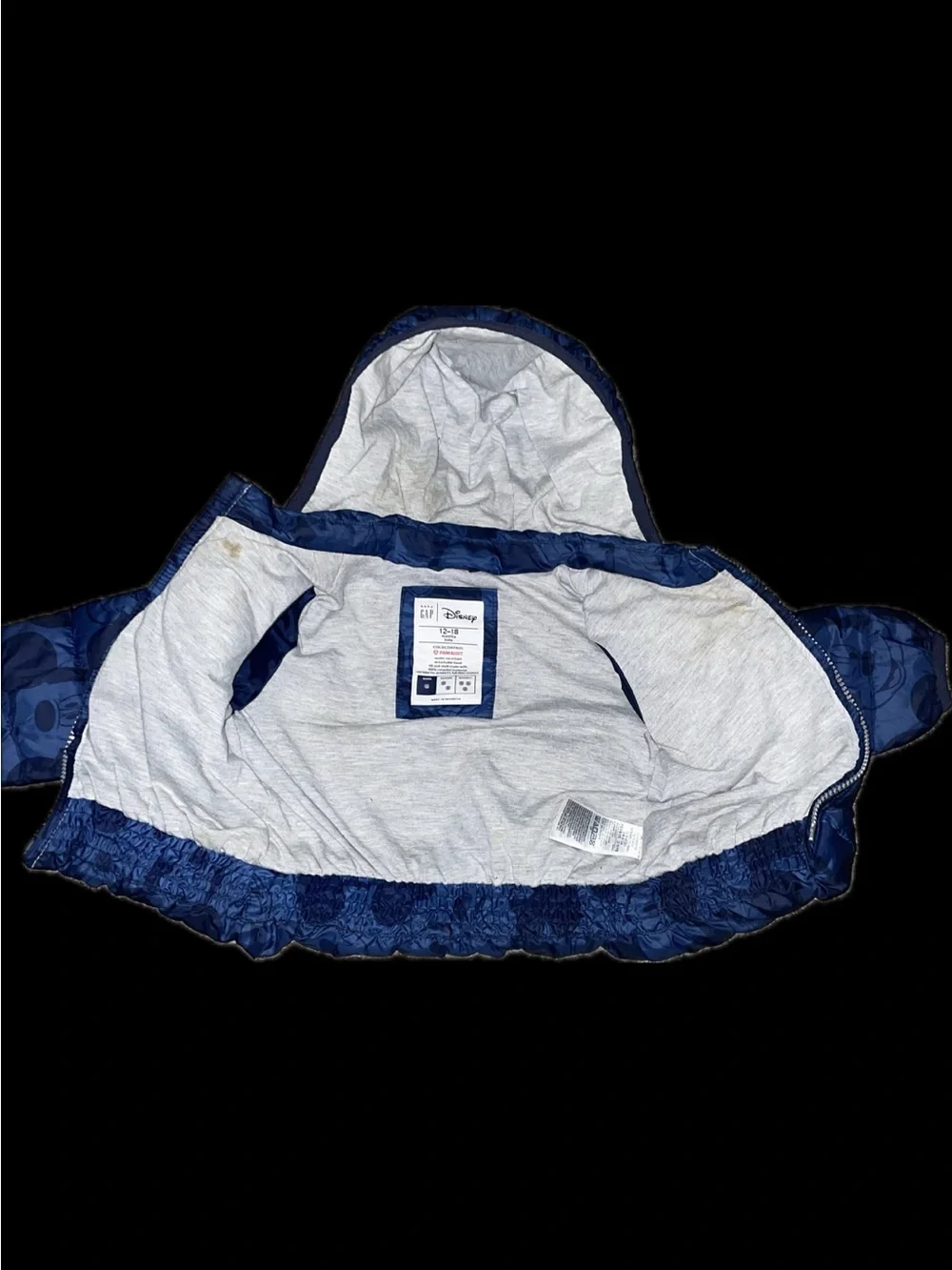 GAP Baby Hooded Jacket in Navy and Heather Gray